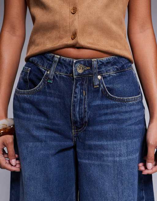 River Island Petite - Jean palazzo - Bleu foncé délavé, 5 de 5