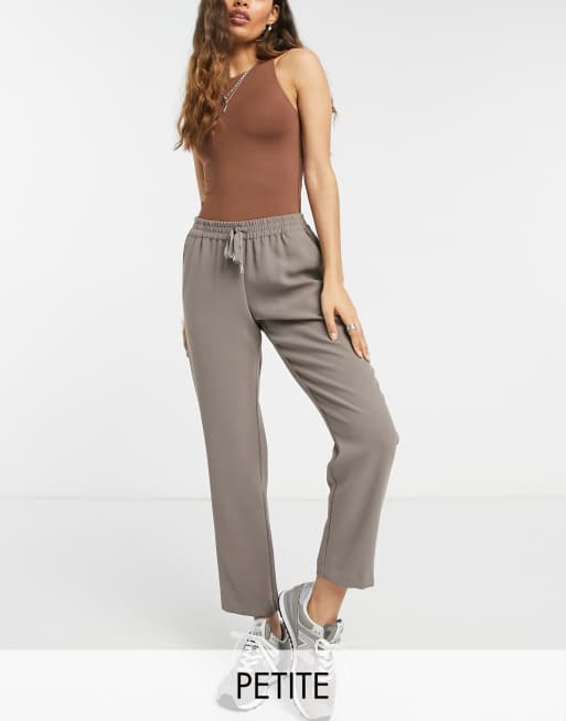 River Island Petite jogger trousers in taupe ASOS