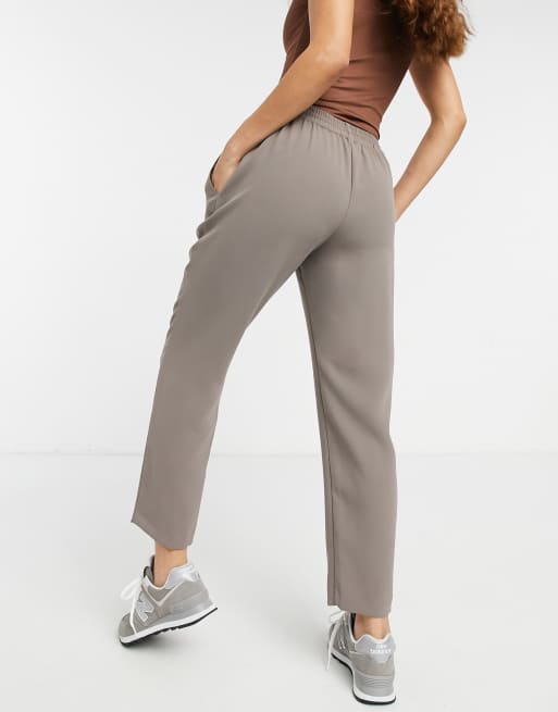 River Island Petite jogger trousers in taupe ASOS