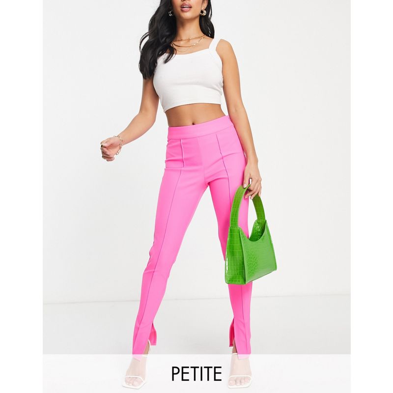 Pantaloni e leggings Donna River Island Petite - Leggings con spacco sul fondo rosa acceso