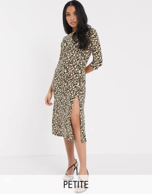 river island leopard midi dress