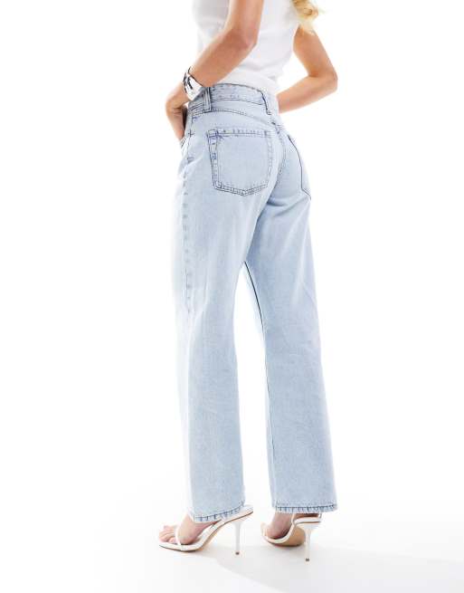 River Island Petite – Ljusblå raka jeans, 5 av 5