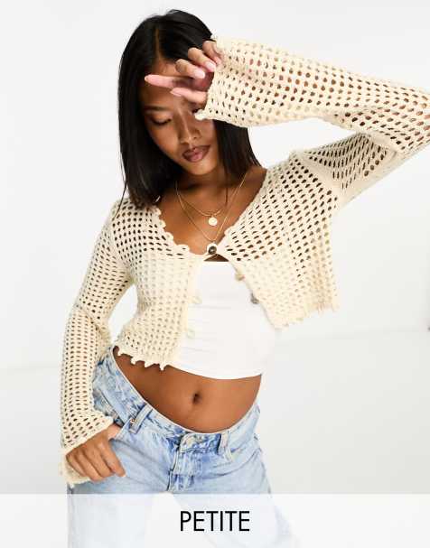 Sequin Stripes Knit Crop Top - Women - Ready-to-Wear