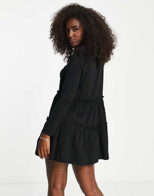 Tiered Smock Shirt Dress