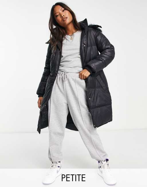 Petite black best sale puffer coat