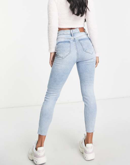 River Island Petite - Lyseblå, højtaljede skinny-jeans, 2 af 4