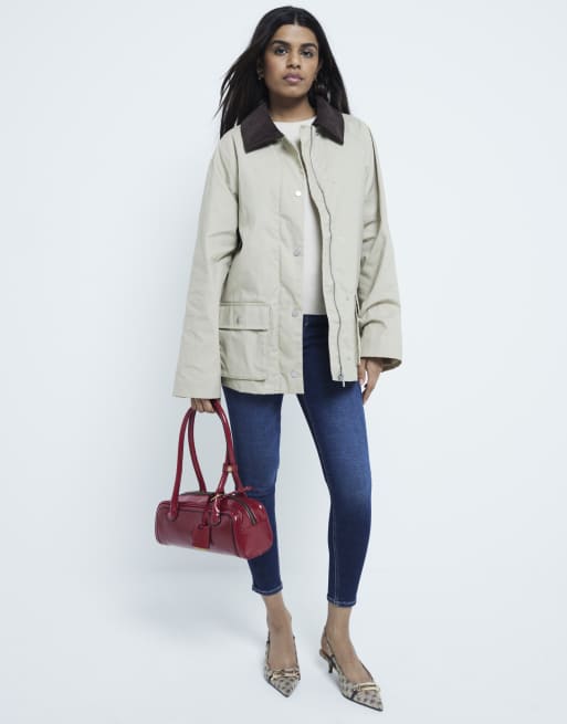 River Island Petite mid rise molly skinny jeans in denim - dark