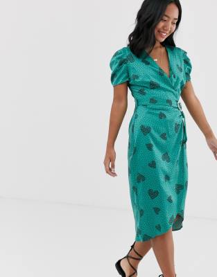 river island heart print dress