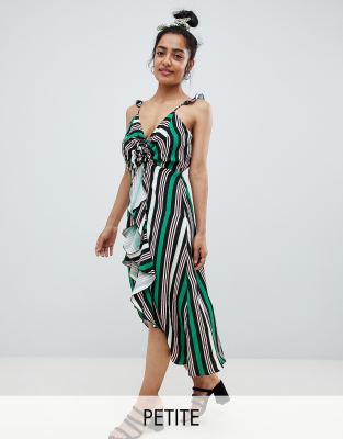 pink stripe midi dress