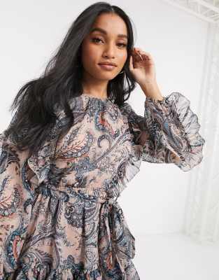 paisley smock dress