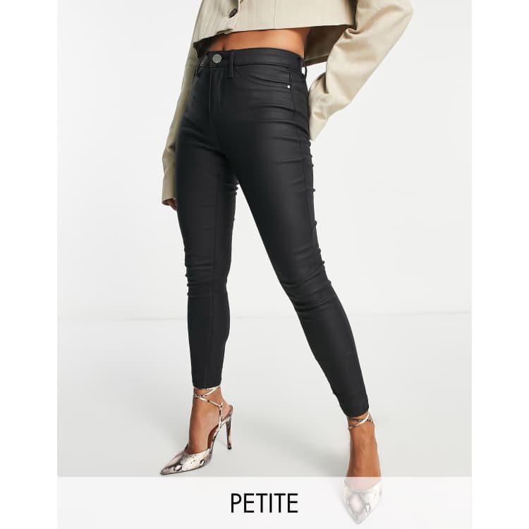 River Island PETITE SCULPT COATED JEANS - Black