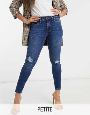 petite blue skinny jeans