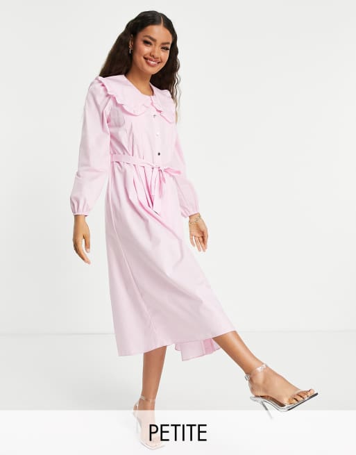 River island pink store shirt dress