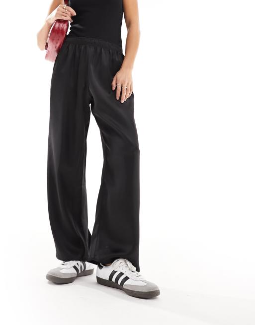 River Island Petite - Pantaloni palazzo a fondo ampio neri, 5 di 5
