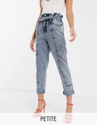 petite paperbag jeans