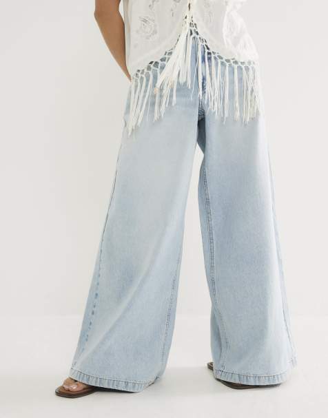 River Island Petite Petite low rise baggy jeans in denim - light - view 1