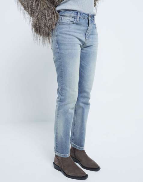 River Island Petite Petite slim fit high waisted jeans in denim - medium - view 1