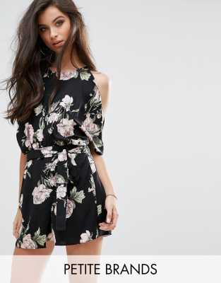 river island floral playsuit