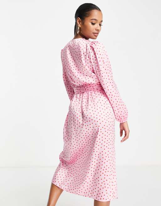 Tie front shop polka dot dress