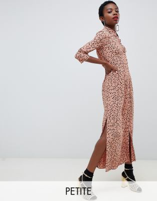 pink printed maxi dress