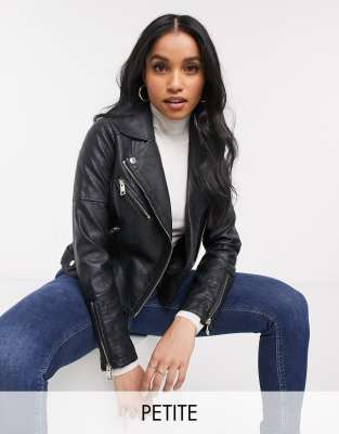 asos petite leather jacket