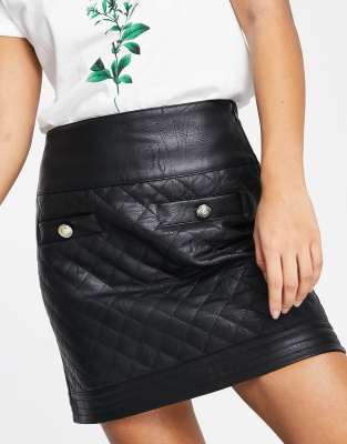 quilted down mini skirt