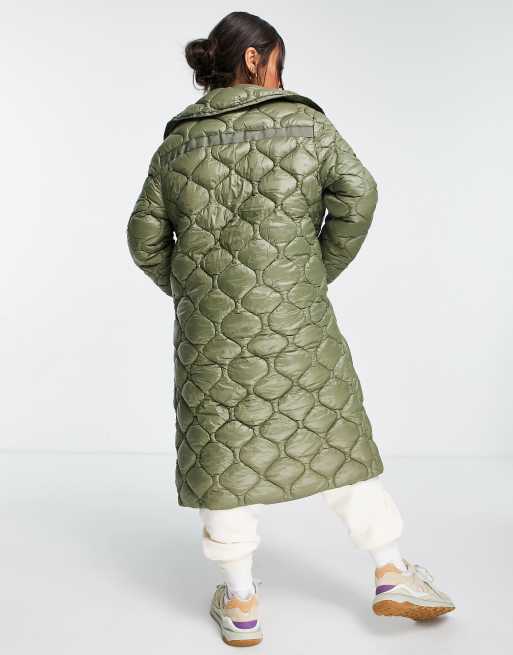 green quilted jacket river island