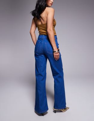 River Island Petite Relaxed Flare Jeans
