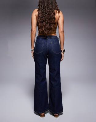 River Island Petite Relaxed Flare Jeans
