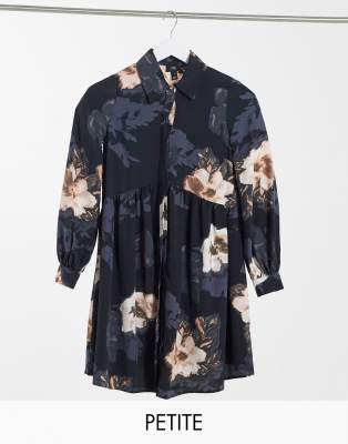 robe chemise a fleur