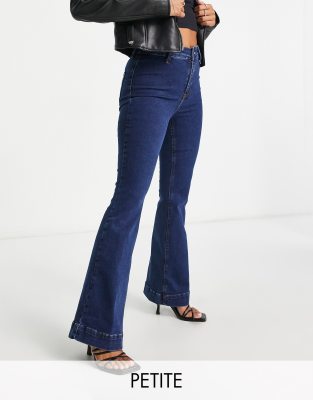 River Island Petite - Schlagjeans in Dunkelblau