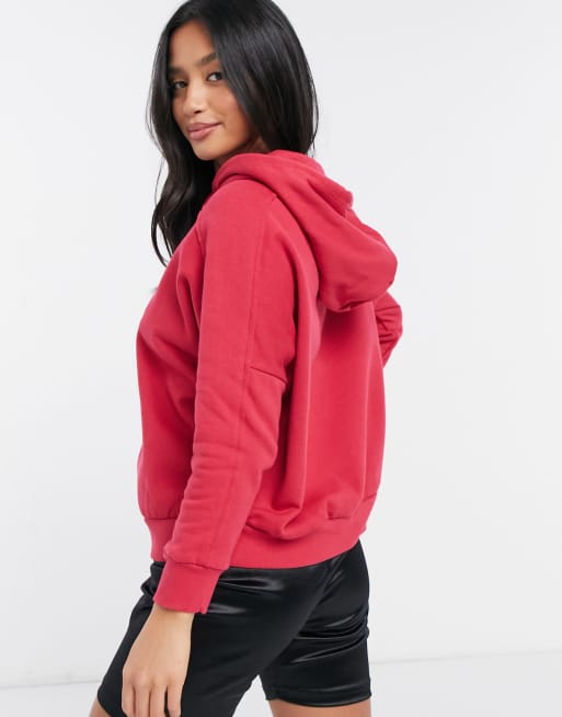 River island red hoodie sale