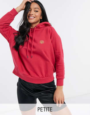 River Island Petite seam set hoodie in red-Pink