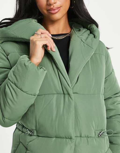 Khaki green hot sale padded coat