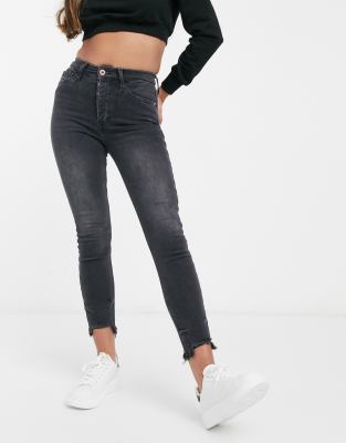 dark grey petite jeans