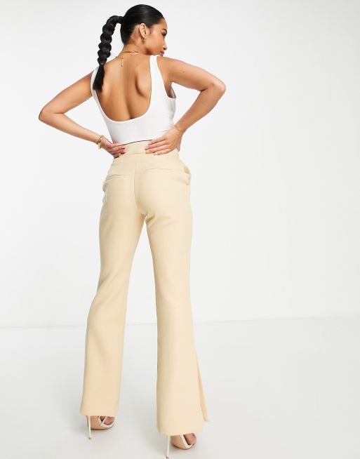 Beige broek 2025 met split