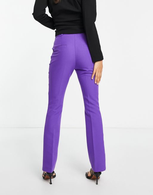 Women's Cuffed Hem Tailored Wide Leg Pant