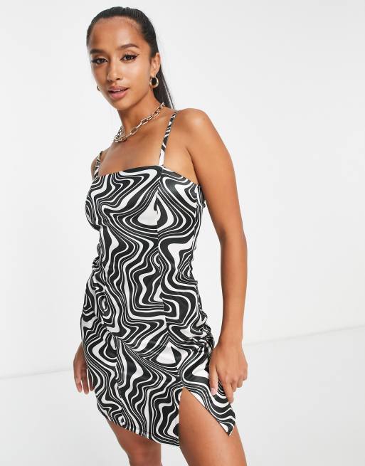 Petite White Strappy Bodycon Mini Dress