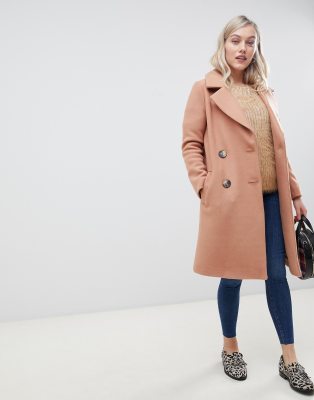 asos petite camel coat