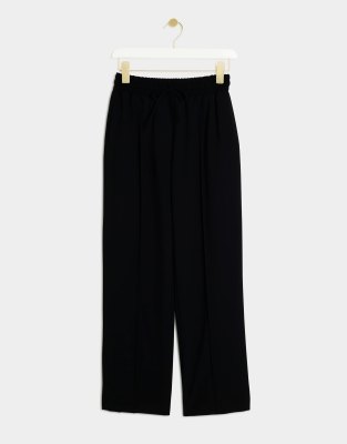 River Island Petite tailored joggers in black