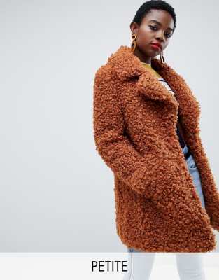 asos petite teddy coat