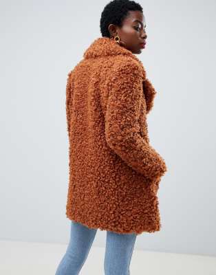 asos petite teddy coat