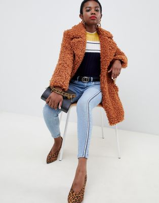 asos petite teddy coat