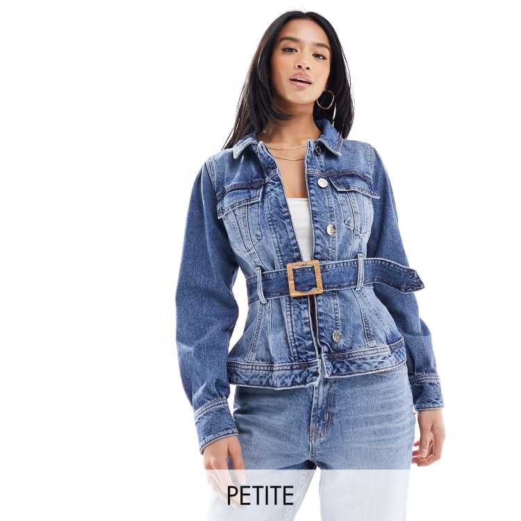 Veste en best sale jeans avec ceinture