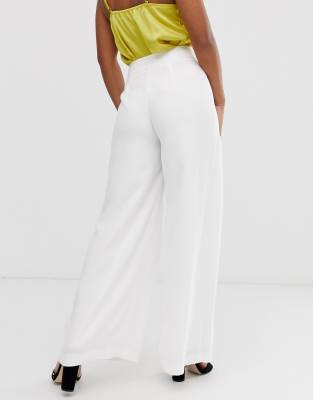 asos petite wide leg trousers