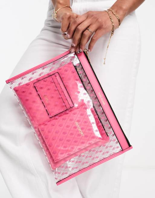River Island - Pink rejsetaske med monogramprint, 4 af 4