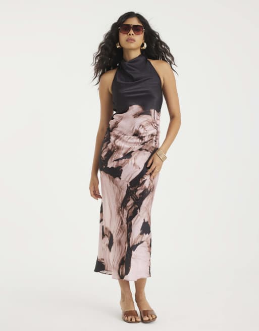 river island pink satin dress Girls Pink Satin Prom Dress