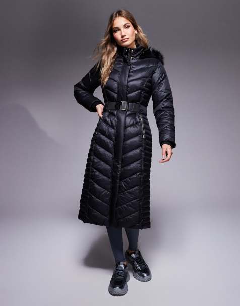 River Island - Piumino lunghezza media nero - view 1