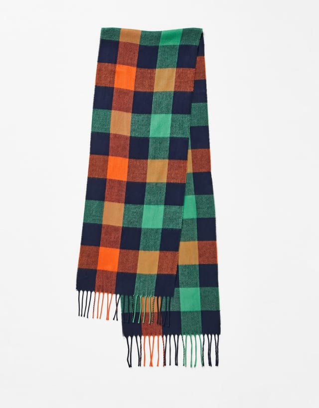 River Island plaid scarf in red