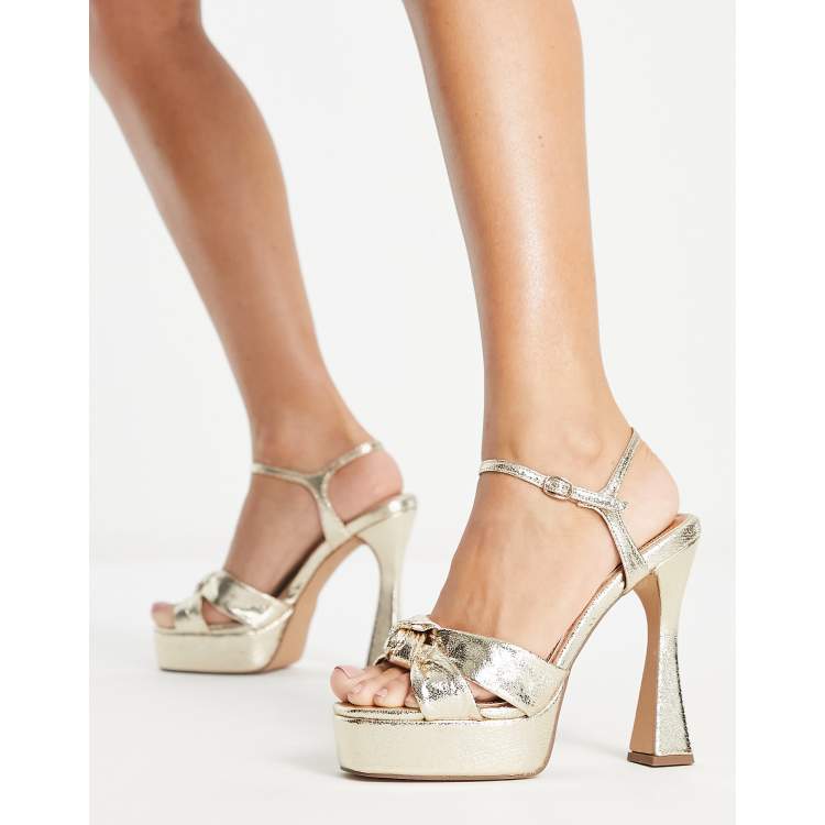 Gold high hotsell heels river island